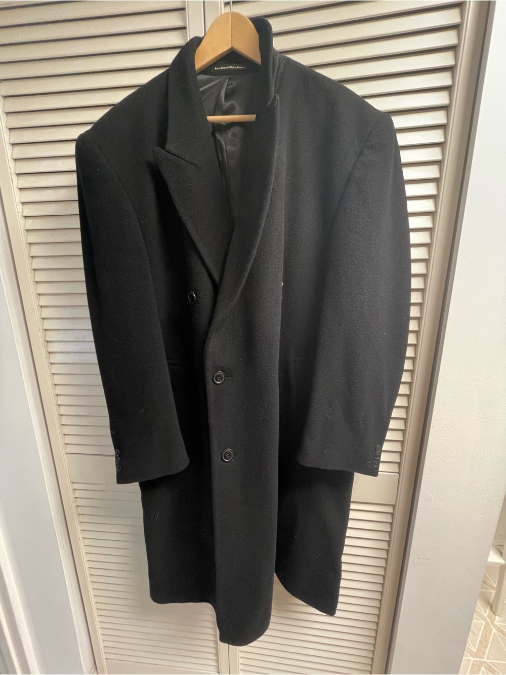 Men's Oscar La Renta Black Cashmeee Wool Cashmere Long Coat 26”
Pro